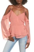 Women's Leith Cold Shoulder Wrap Top - Pink