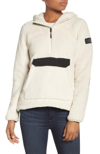 Women's The North Face Campshire High Pile Fleece Pullover Hoodie - White