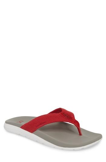 Men's Ugg Tenoch Hyperweave Flip Flop M - Red