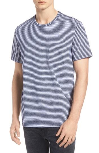 Men's Treasure & Bond Yarn Dyed Stripe T-shirt - Blue