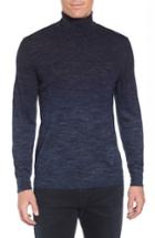 Men's Stone Rose Regular Fit Dip Dye Turtleneck (m) - Blue