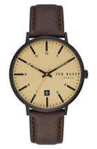 Men's Ted Baker London Harris Leather Strap Watch, 42mm