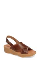 Women's Famolare Chris Cross Wedge Sandal M - Brown