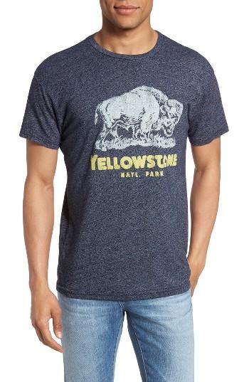 Men's Retro Brand Yellowstone Graphic T-shirt - Blue