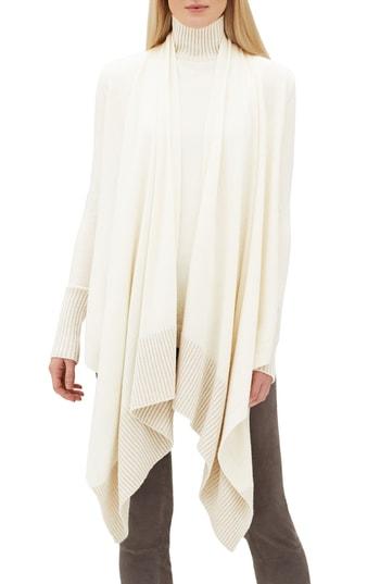 Women's Lafayette 148 New York Vanise Cozy Cashmere Cardigan - Beige