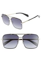 Women's Rag & Bone 61mm Gradient Metal Aviator - Gold/ Black