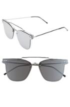 Women's Spitfire Ftl 2 54mm Flat Frame Sunglasses - Clear/ Silver/ Silver Mirror