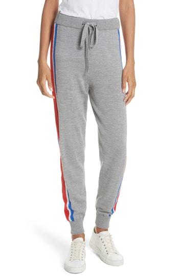 Women's Etre Cecile Stripe Knit Track Pants - Grey