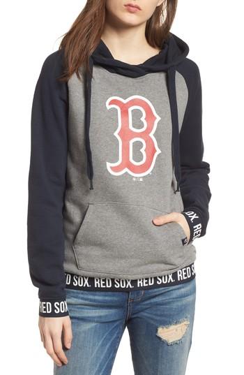 Women's '47 Encore Revolve Boston Red Sox Hoodie - Grey