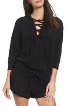 Women's Chaser Lace-up Lounge Hoodie - Black