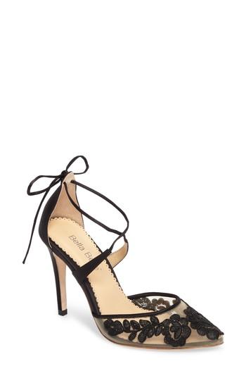 Women's Bella Belle Anita Illusion Cross Strap Pump .5 M - Black