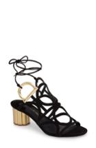 Women's Salvatore Ferragamo Strappy Block Heel Sandal C - Black