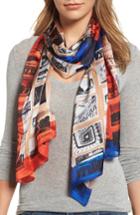 Women's Vince Camuto Paris Attic Photographs Silk Scarf