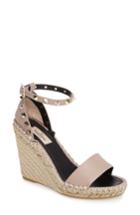 Women's Valentino Garavani 'rockstud' Espadrille Wedge Us / 35eu - Beige