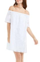 Women's Vince Camuto Eyelet Cotton Off The Shoulder Dress