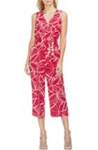 Women's Vince Camuto Swirl Movements Belted Jumpsuit - Red