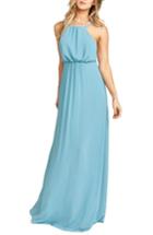 Women's Show Me Your Mumu Amanda Open Back Blouson Gown - Blue