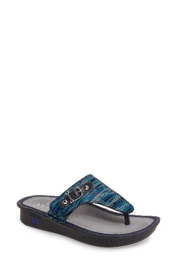 Women's Alegria 'vanessa' Thong Sandal -5.5us / 35eu - Blue
