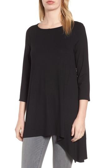 Women's Eileen Fisher Asymmetrical Jersey Top - Black