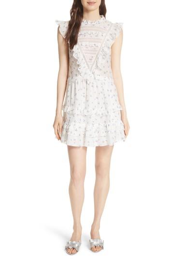 Women's Rebecca Taylor Floral Spring A-line Dress - White