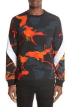 Men's Givenchy Fire Print Crewneck Sweatshirt - Black