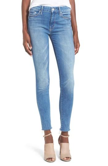 Women's Mother 'the Looker' Fray Ankle Jeans - Blue