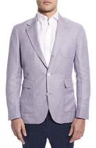 Men's Strong Suit By Ilaria Urbinati Ignatius Slim Fit Linen & Wool Blazer R - Purple