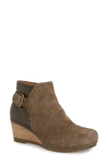 Women's Dansko 'shirley' Wedge Bootie .5-7us / 37eu M - Beige