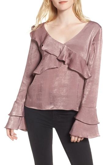 Women's Willow & Clay Ruffle Top - Purple