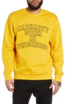 Men's Carhartt Work In Progress Wip Division Embroidered Sweatshirt - Yellow