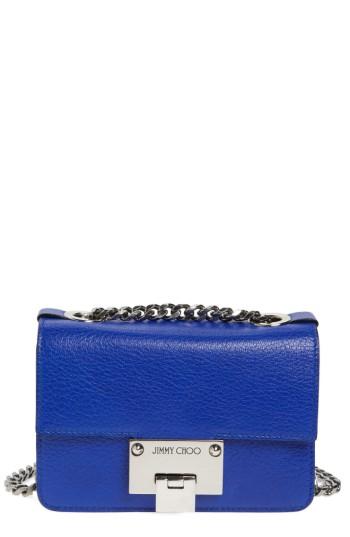 Jimmy Choo Mini Rebel Leather Crossbody Bag - Blue