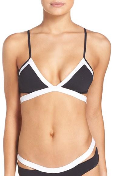 Women's L Space Domino Platinum Bikini Top