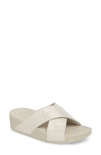 Women's Fitflop Lulu Slide Sandal M - White