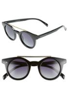 Women's Prive Revaux The Reagan 43mm Polarized Round Sunglasses - Black