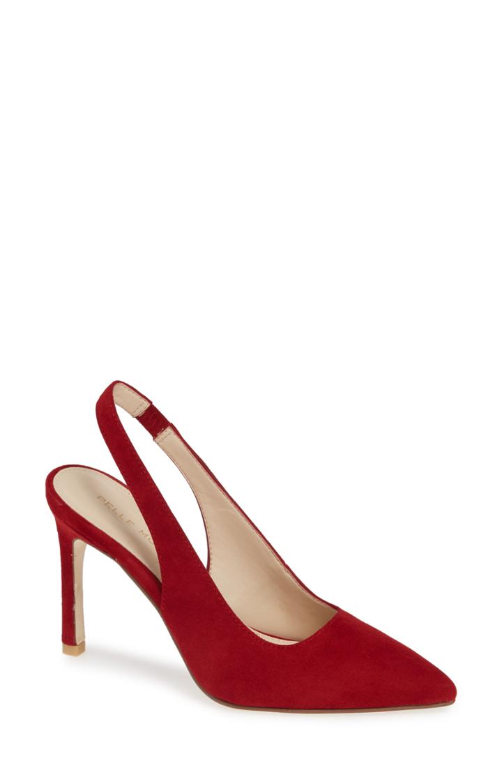 Women's Pelle Moda Ivory Slingback Pump .5 M - Red