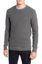 Men's Knowledgecotton Apparel Owl Textured Sweater, Size - Grey