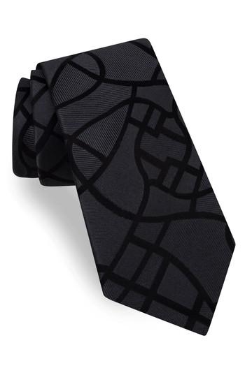 Men's Ted Baker London Mixed Pattern Silk Tie, Size - Grey