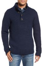 Men's Schott Nyc Military Henley Sweater, Size - Blue