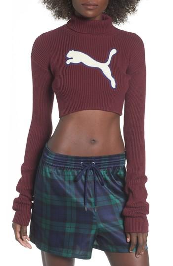 Women's Fenty Puma By Rihanna Crop Turtleneck - Purple