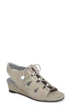 Women's David Tate Rich Wedge Sandal N - Beige