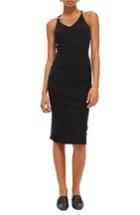 Women's Topshop Lace-up Back Body-con Dress Us (fits Like 6-8) - Black