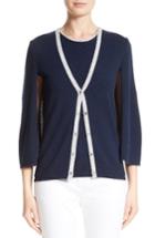 Women's St. John Collection Cashmere Capelette Cardigan