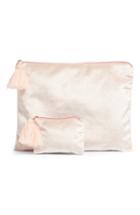 Levtex Set Of 2 Velvet Storage Bags - Pink