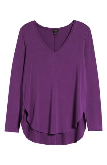 Women's Halogen V-neck Tunic, Size - Purple