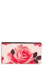 Women's Kate Spade New York Cameron Street Roses - Stacy Wallet - Pink