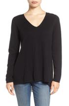 Petite Women's Nydj Layered Look Sweater, Size P - Black