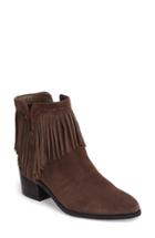 Women's Bella Vita Tex Fringe Block Heel Bootie N - Grey