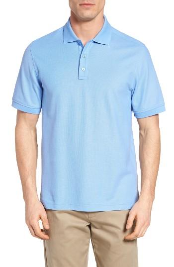 Men's Nordstrom Men's Shop 'classic' Fit Pique Polo, Size Medium - Blue