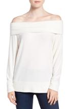 Women's Cupcakes And Cashmere 'brooklyn' Off The Shoulder Top, Size - Ivory