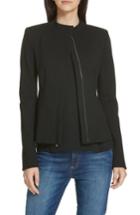 Women's Theory Sculpted Twill Knit Jacket, Size - Black